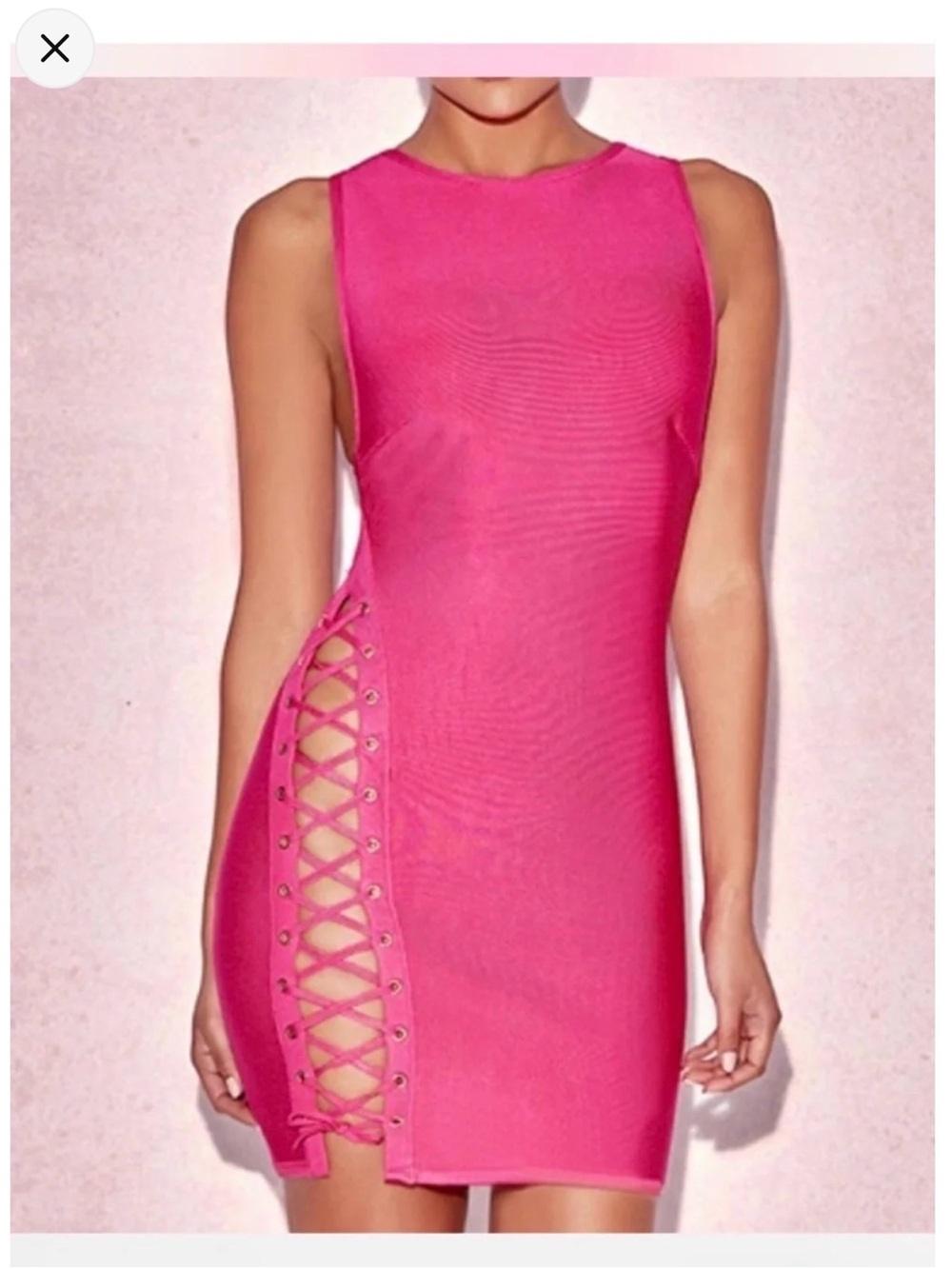 House of CB hot pink Sakara Dress size Small